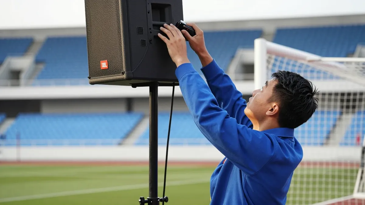 Chesterfield FC has installed a new JBL public address and voice alarm system across all four stands of the SMH Group...